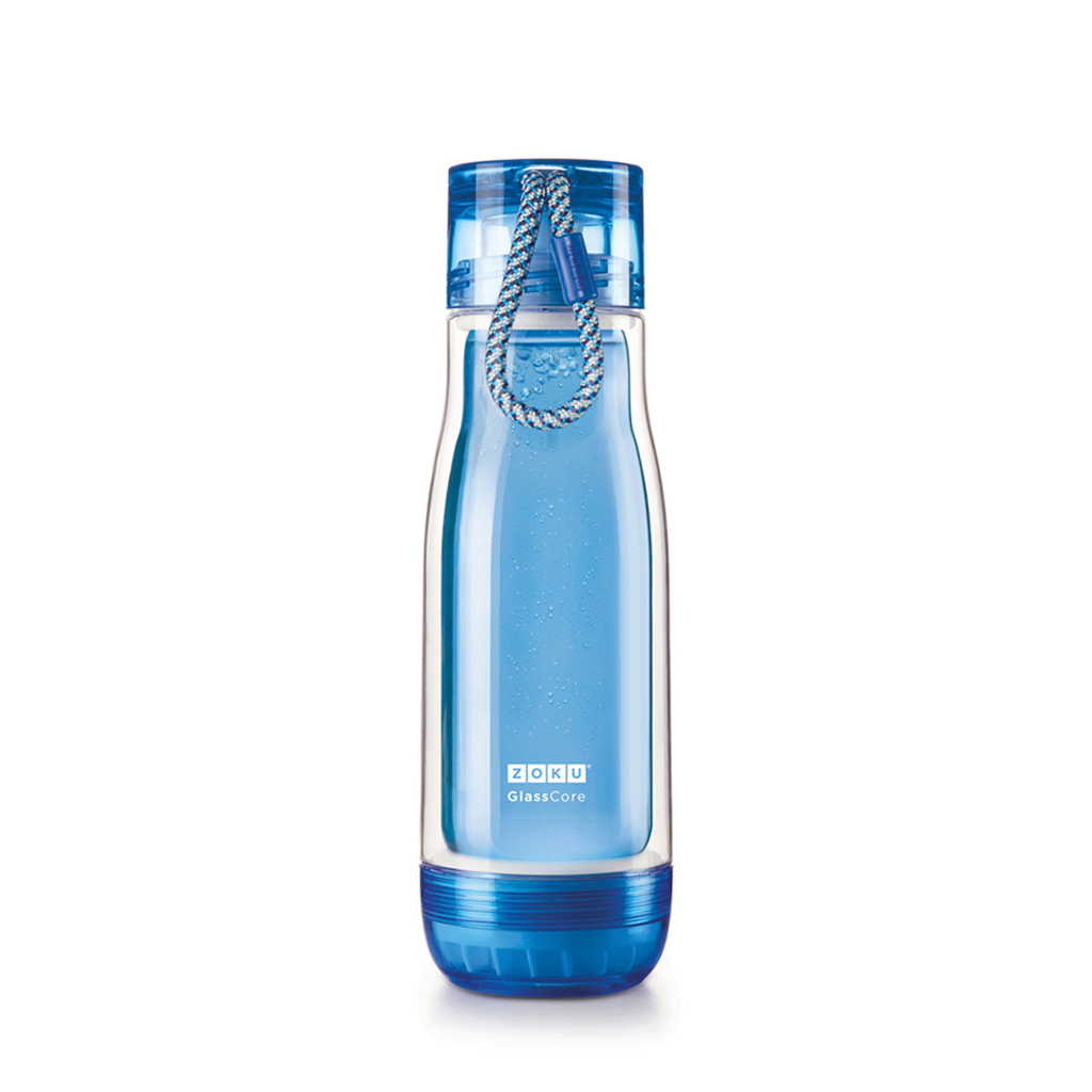 Core Bottle Everyday 475ML Glass Blue Zoku